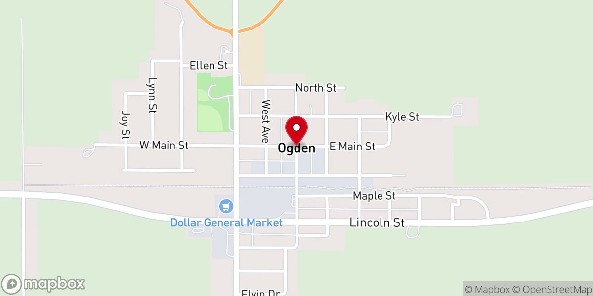 Map showing location of Ogden