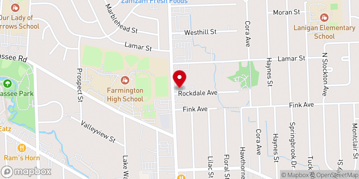 Map showing location of Faith Bible Church