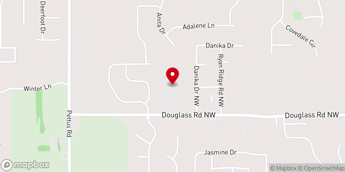 Map showing location of Providence Baptist Church