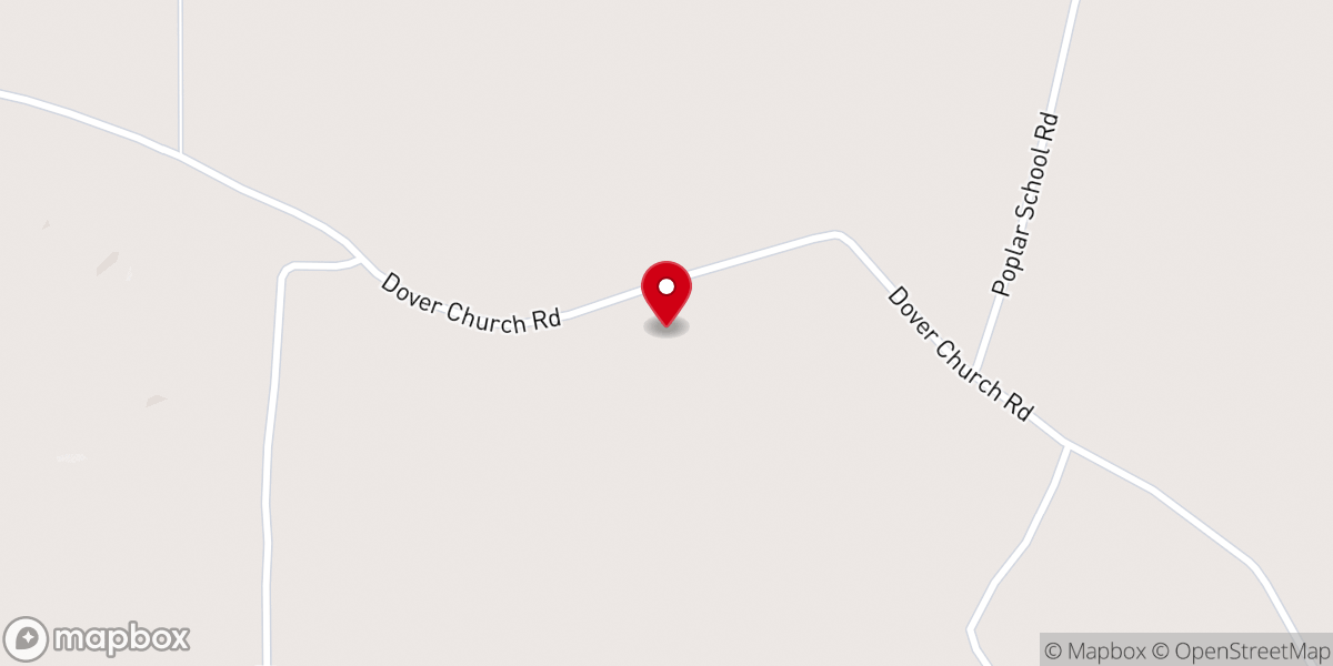 Map showing location of Dover Missionary Baptist Church