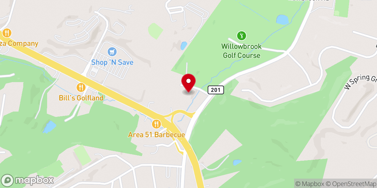 Map showing location of Valley Baptist Church