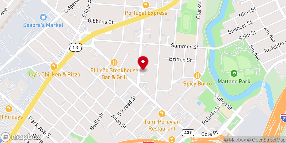 Map showing location of Eastern Church of New York