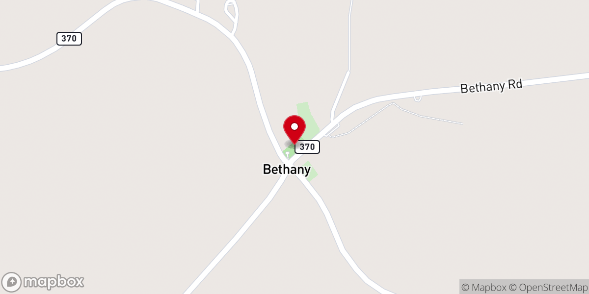 Map showing location of Brices Cross Roads National Battlefield