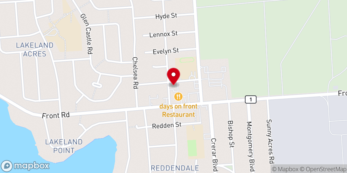 Map showing location of St. Thomas' Church