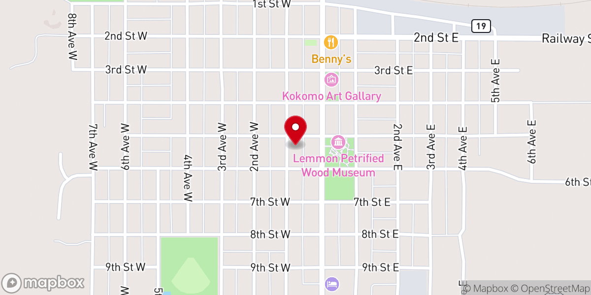 Map showing location of Reformed Presbyterian Church