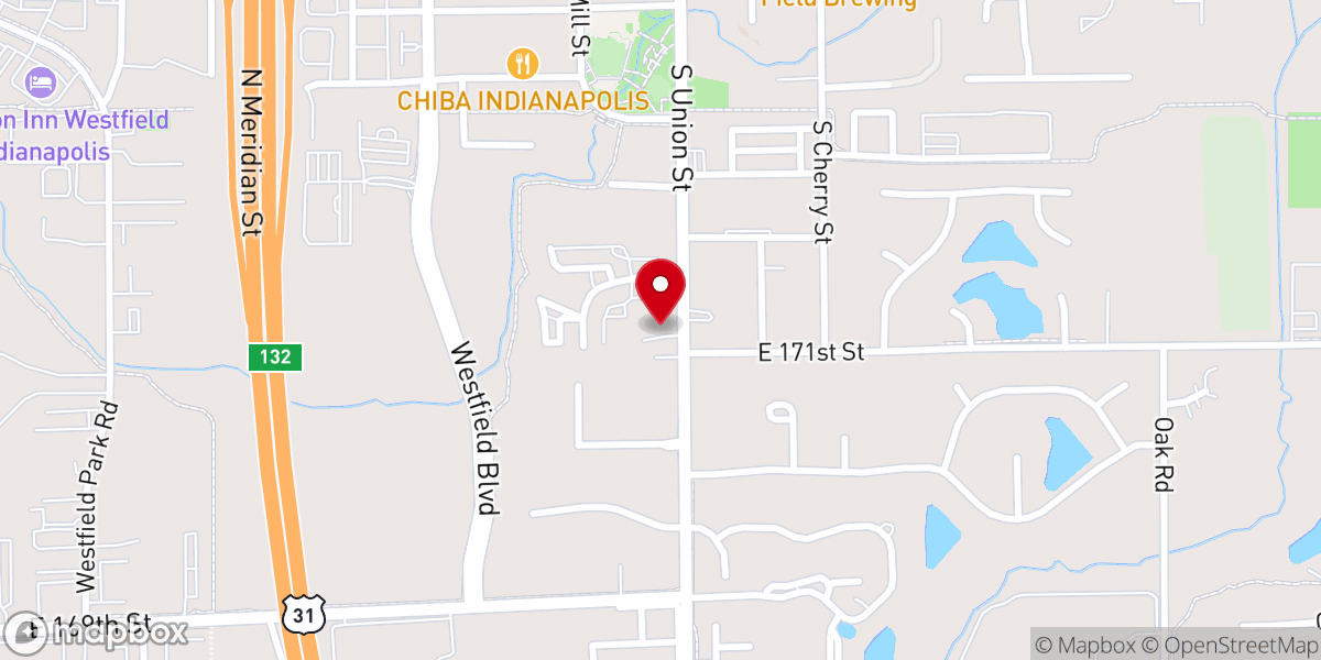 Map showing location of Union Friends Church