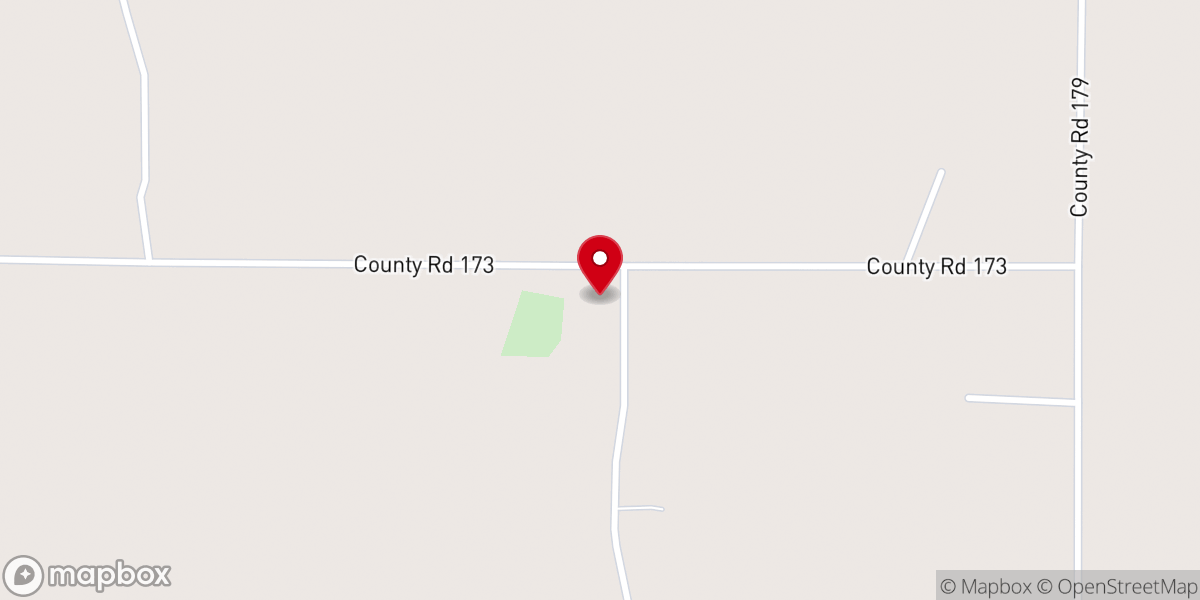 Map showing location of Zion Ridge Baptist Church