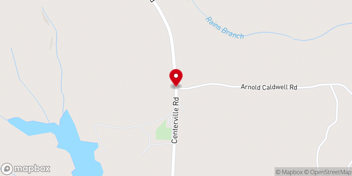 Map showing location of Fork Bethel Church