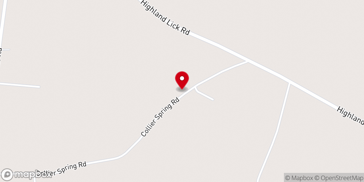 Map showing location of Collier Spring Church