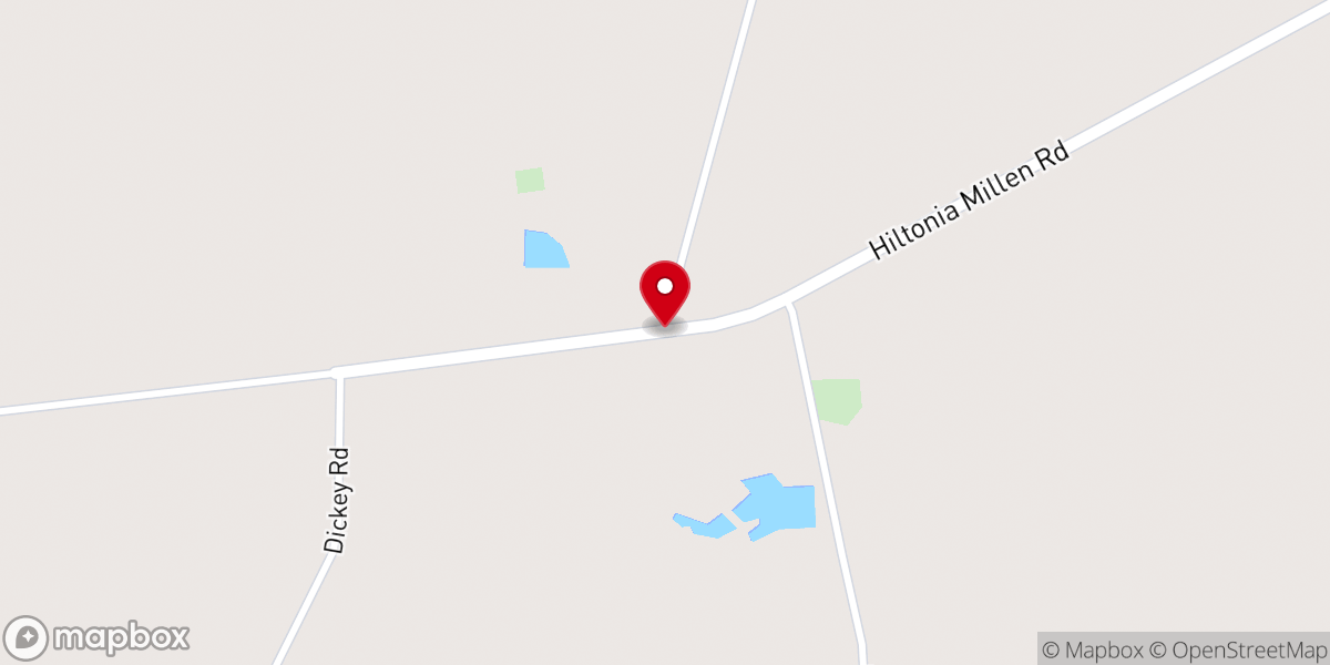 Map showing location of Dickey Grove Baptist Church