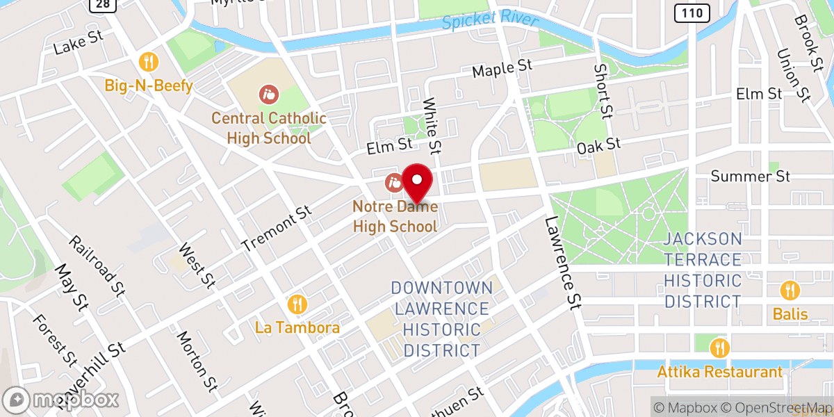 Map showing location of St Mary's Rectory