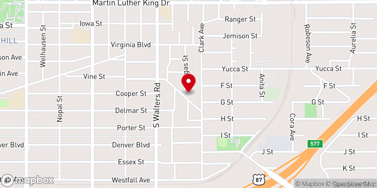 Map showing location of El Golgotta Church
