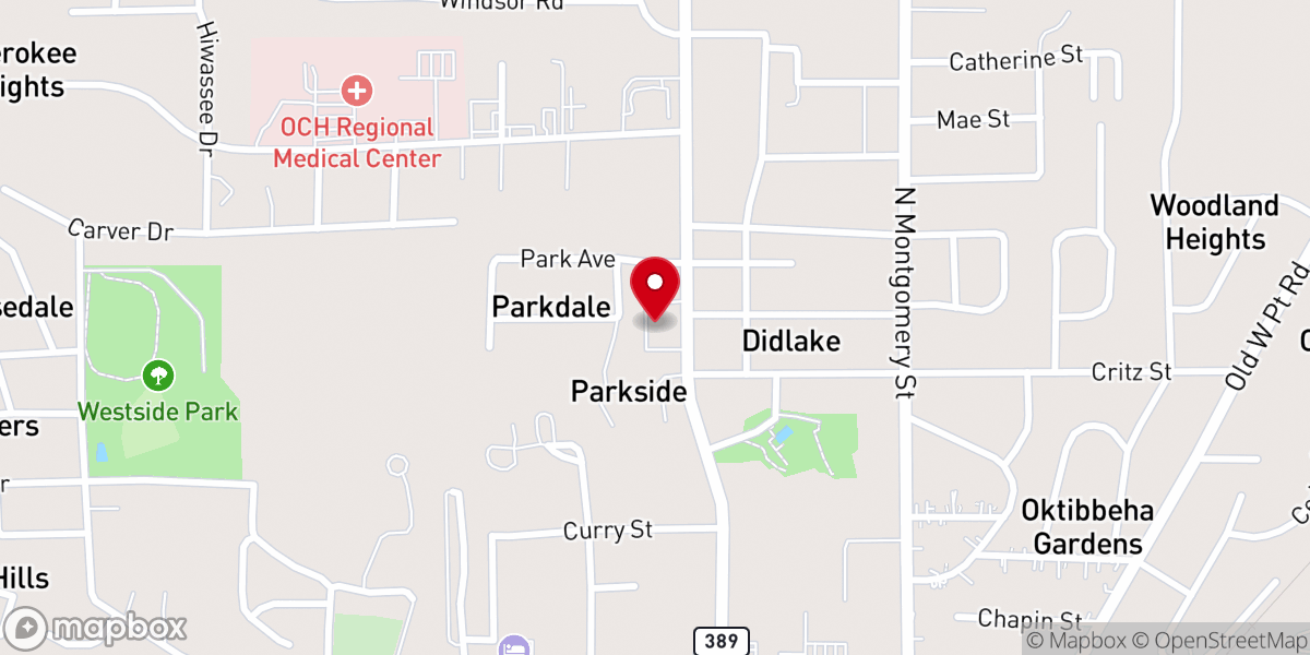 Map showing location of Silver Ridge Church