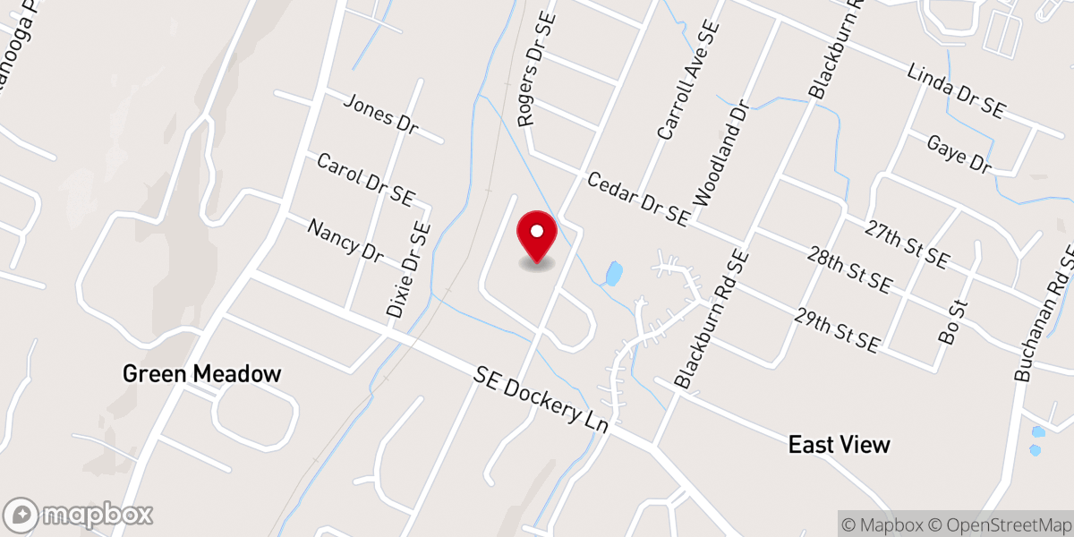 Map showing location of Cleveland Cowboy Church