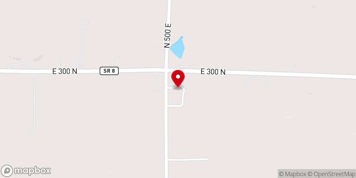 Map showing location of New Hope Baptist Church