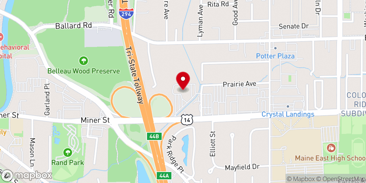 Map showing location of St. John the Baptist Greek Orthodox Church