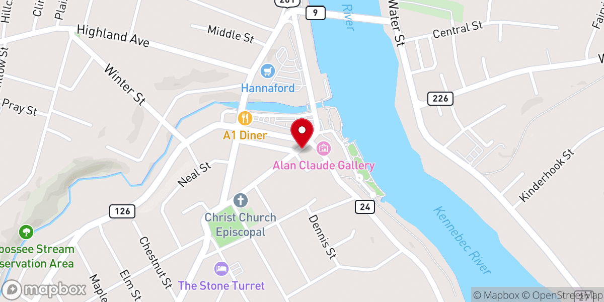 Map showing location of Sacred Flow Wellness