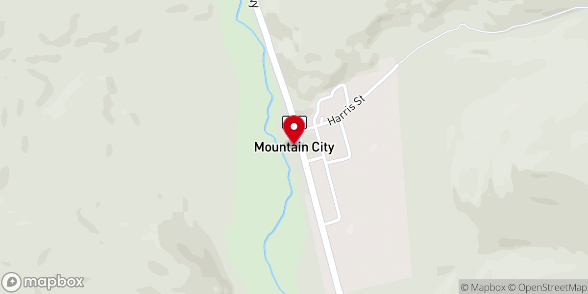Map showing location of Mountain City