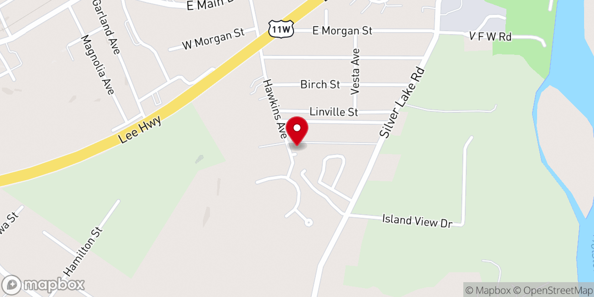 Map showing location of Upper Room Fellowship Church