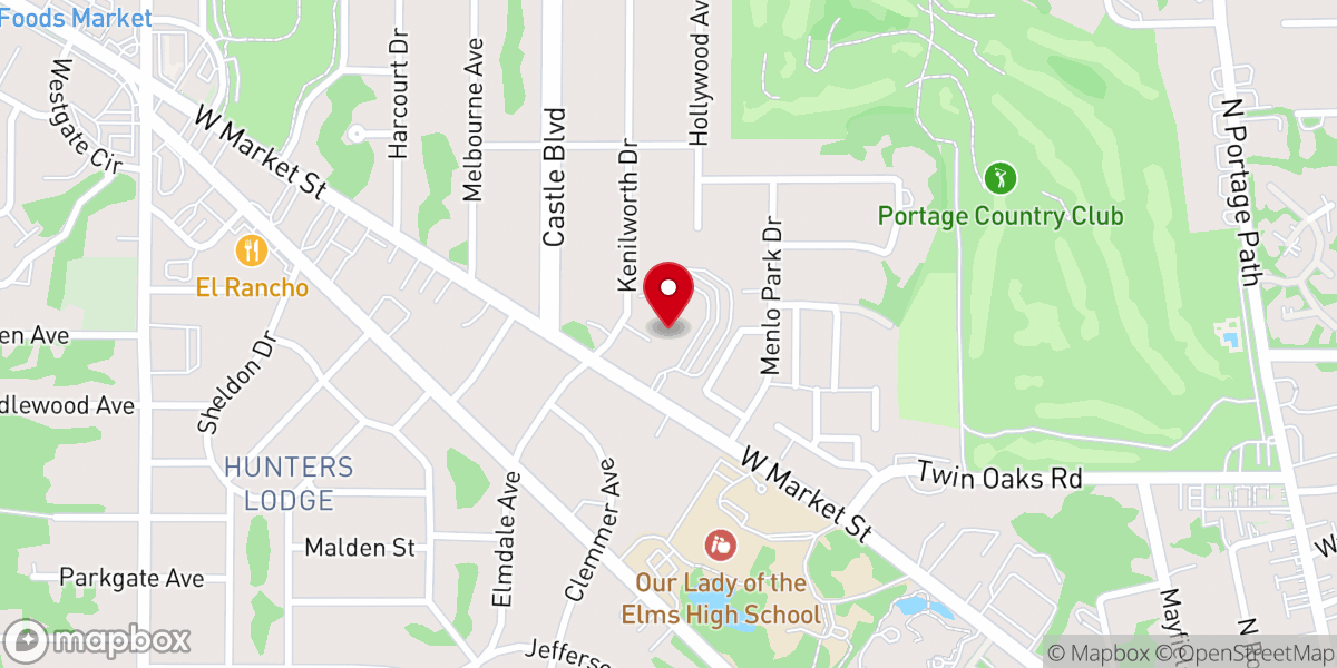 Map showing location of St Paul's Episcopal Church