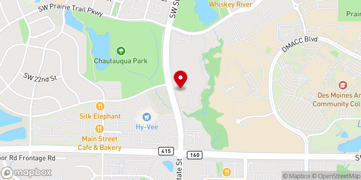 Map showing location of Christ Lutheran - Ankeny