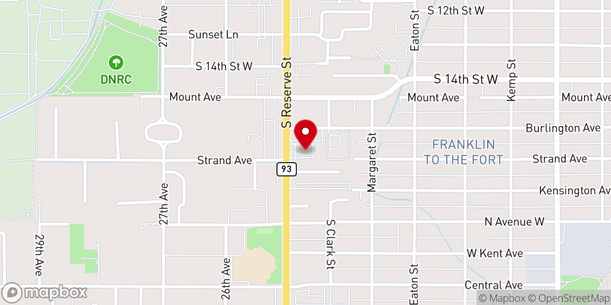Map showing location of One Missoula Church