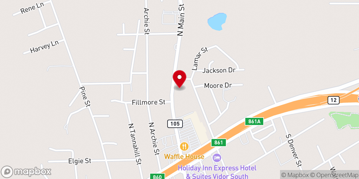 Map showing location of Grace Community Church