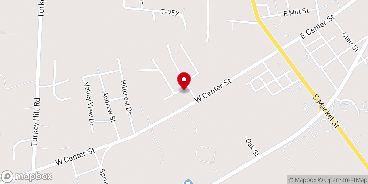 Map showing location of Elysburg Alliance Church