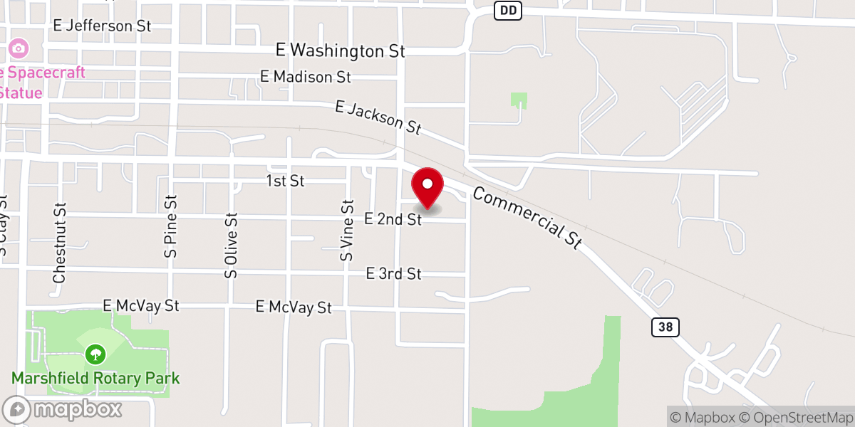 Map showing location of Heartland Baptist Fellowship