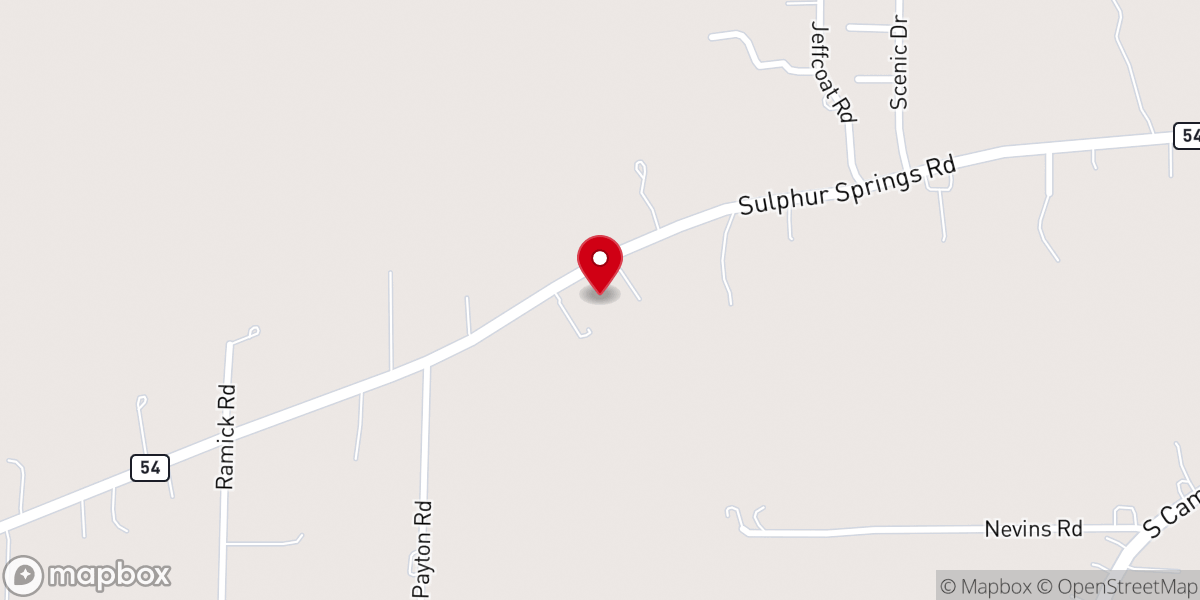 Map showing location of Salem Misslonary Baptist Church