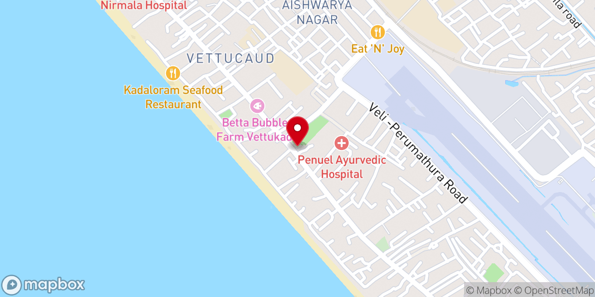 Map showing location of St. Sebastian's Roman Catholic Church, Cheruvettukad