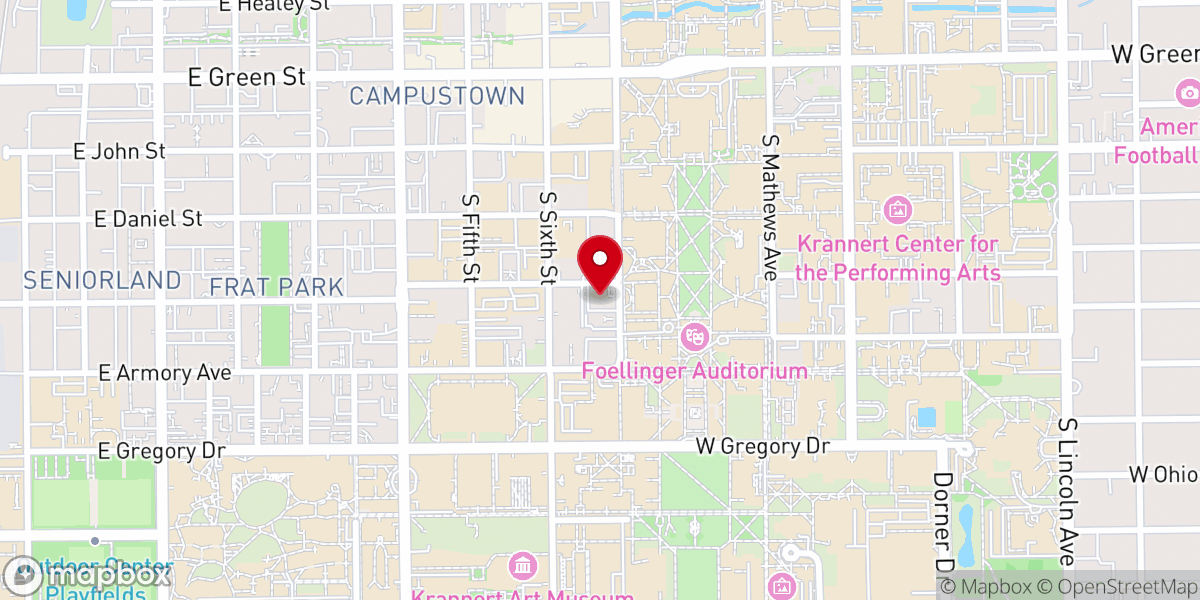Map showing location of University Place Christian Church