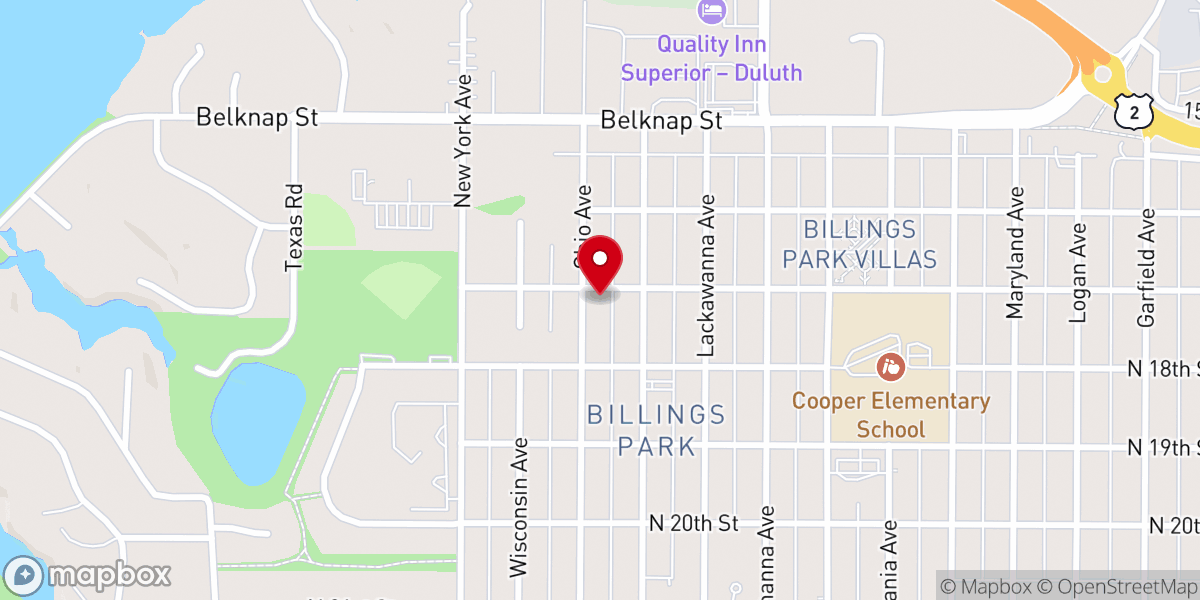 Map showing location of Kurtz Catering