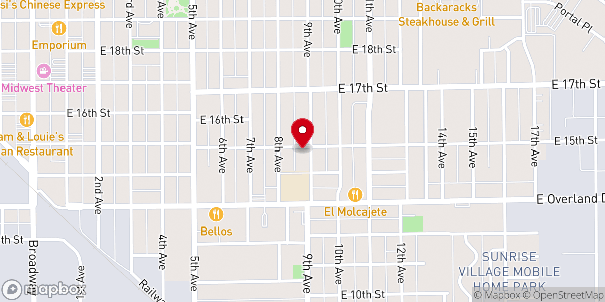 Map showing location of Valley Bible Church