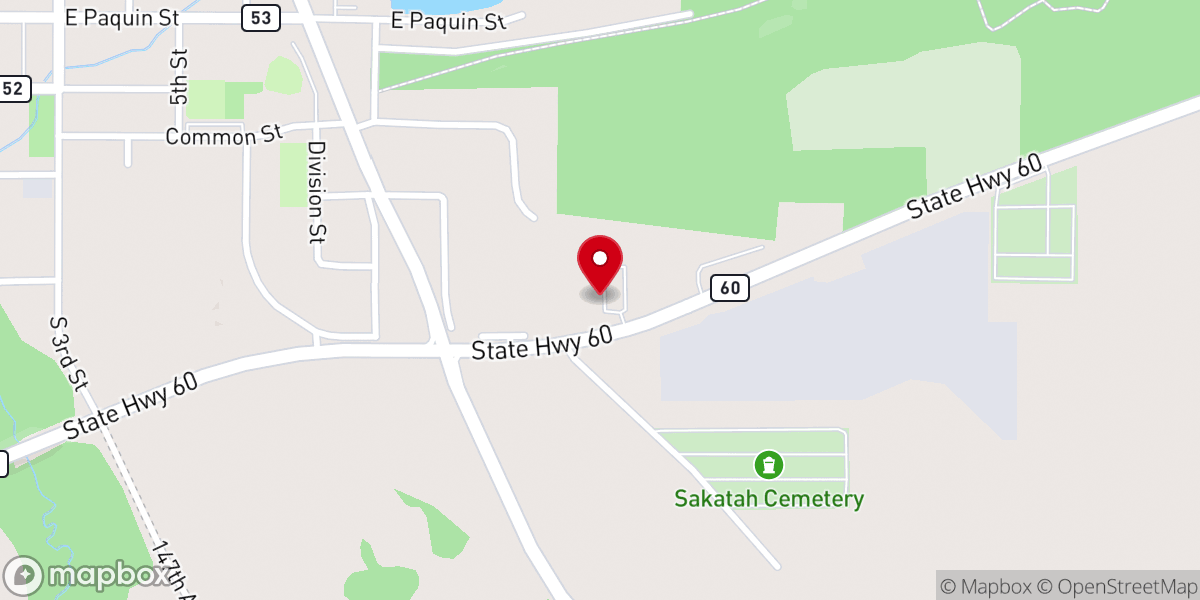 Map showing location of First Baptist Church
