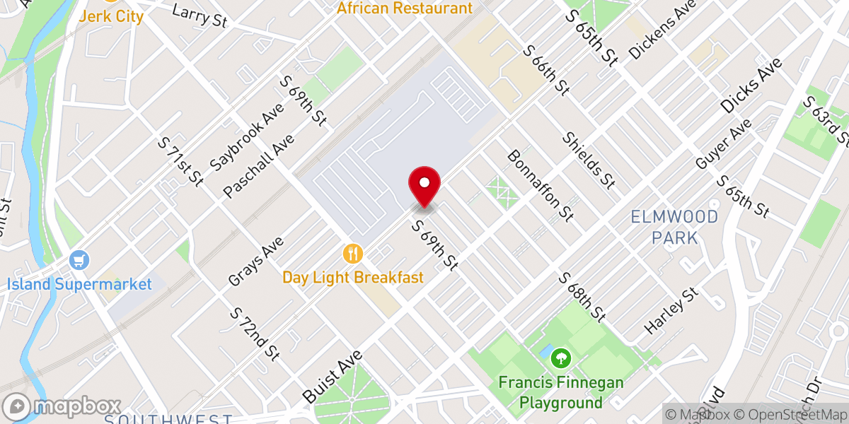 Map showing location of Agape International Deliverance Worship Center