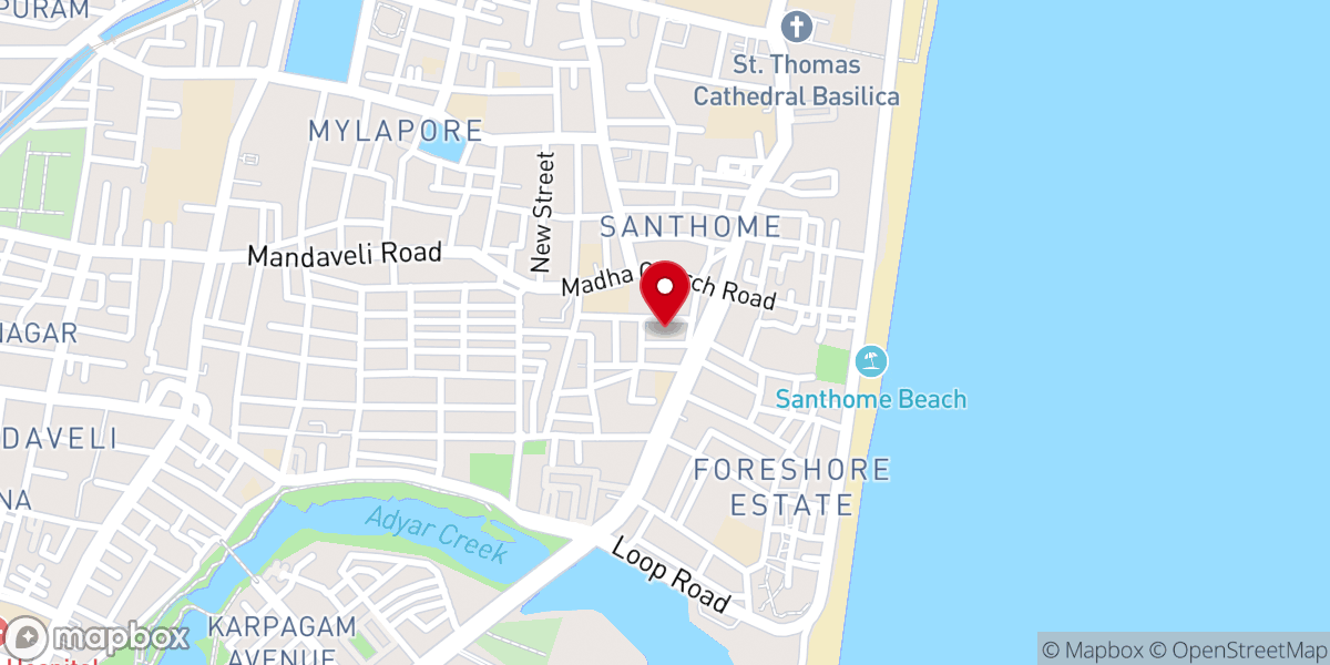 Map showing location of St.Thomas Orthodox Cathedral Choir