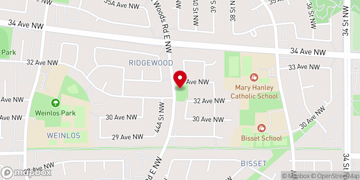 Map showing location of Islamic Shia Ithna-Asheri Centre of Edmonton