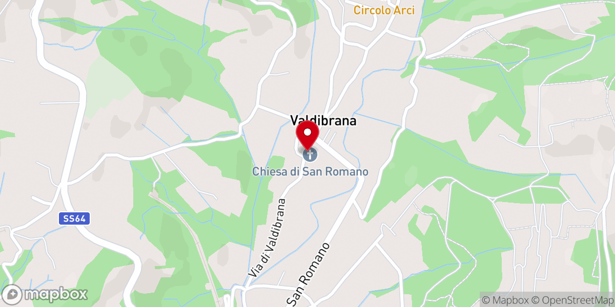 Map showing location of Chiesa di San Romano
