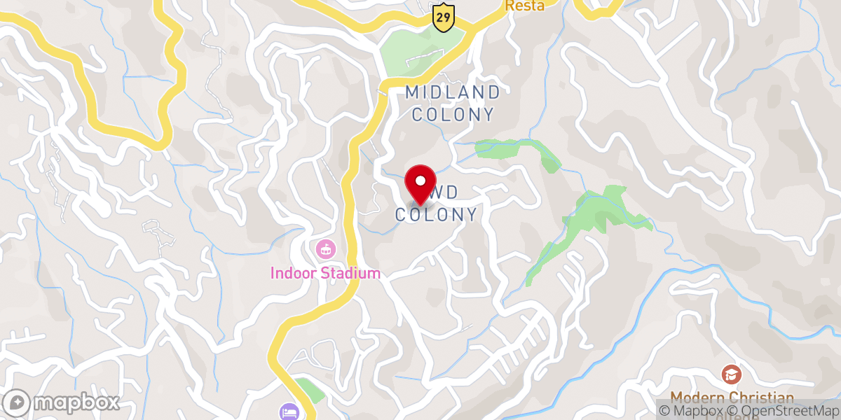 Map showing location of Kohima Sümi Christian Revival Church