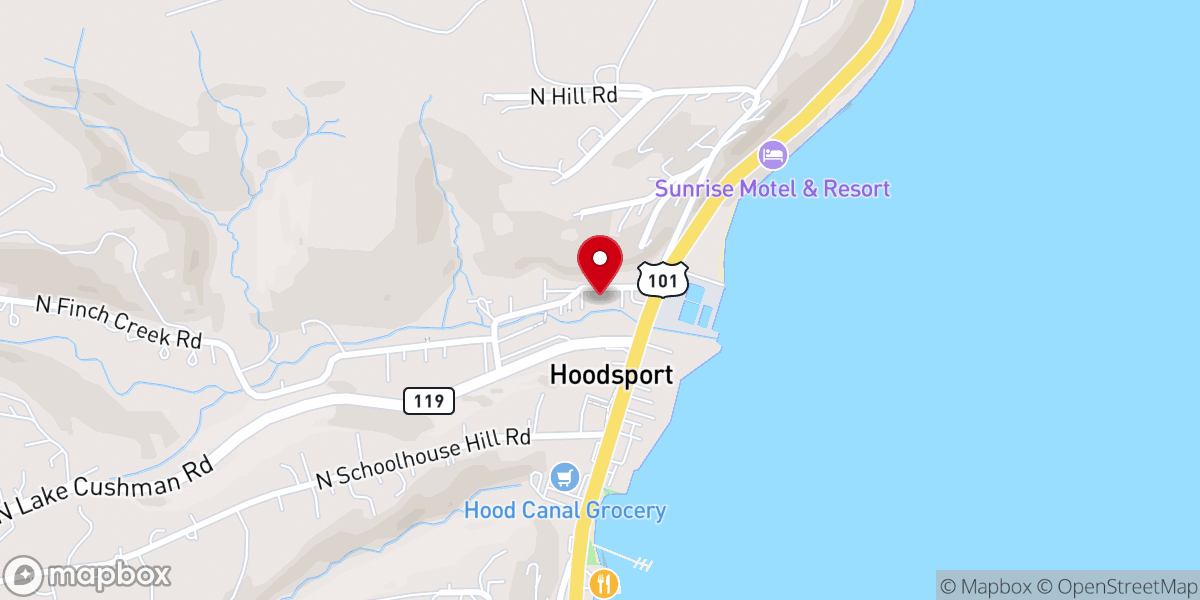 Map showing location of Hood Canal Community Church