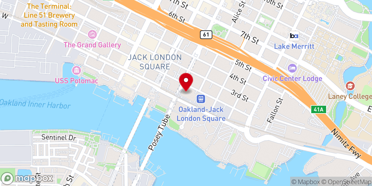 Map showing location of VIVE Church Oakland
