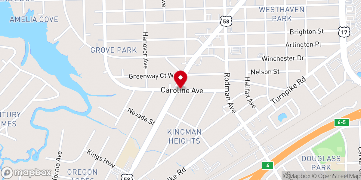 Map showing location of Redeemer Lutheran Church