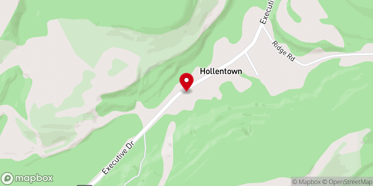 Map showing location of Hollentown Assembly Of God