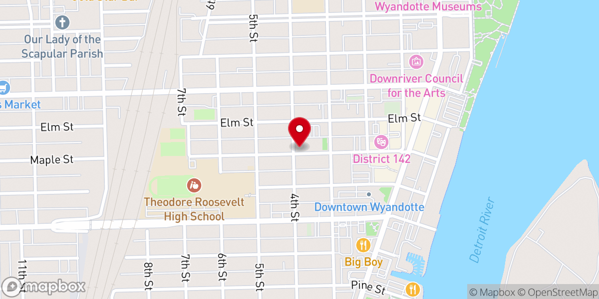 Map showing location of St. Vincent Pallotti Parish
