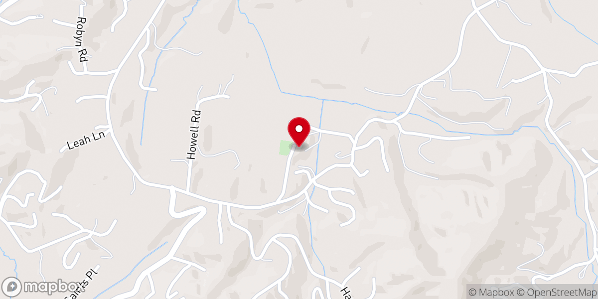 Map showing location of Sunny Point Baptist Church