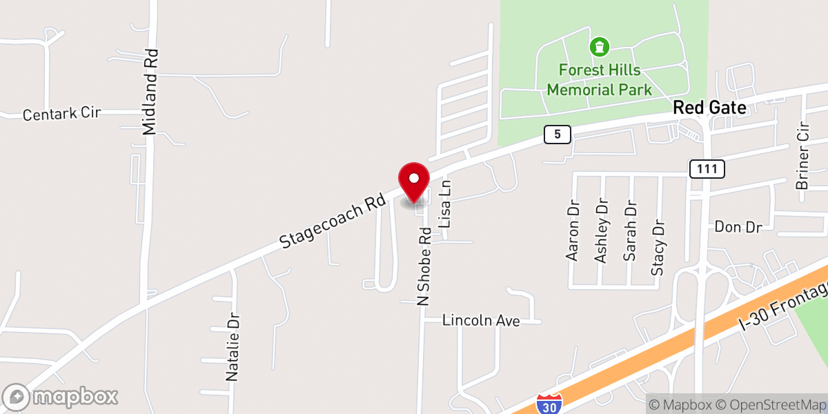 Map showing location of Otter Creek Assembly of God Church
