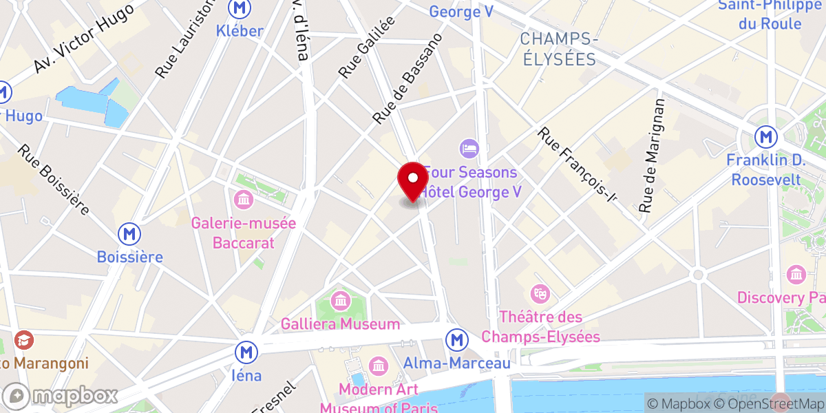 Map showing location of Église Saint-Pierre-de-Chaillot
