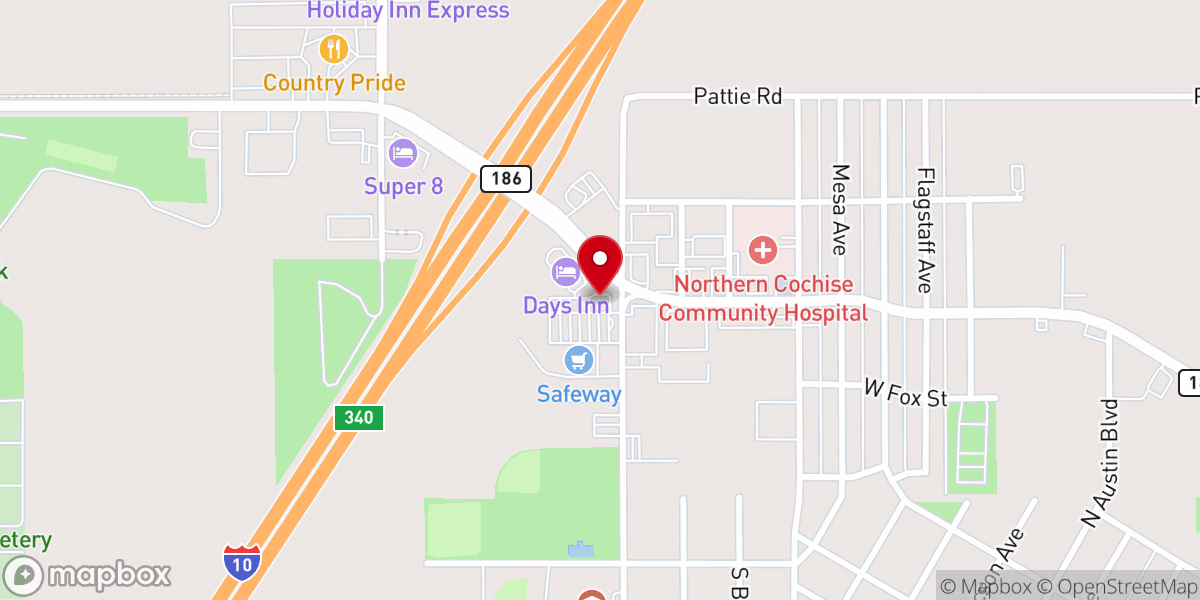 Map showing location of Carl's Jr