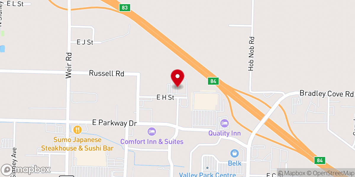 Map showing location of Journey Church